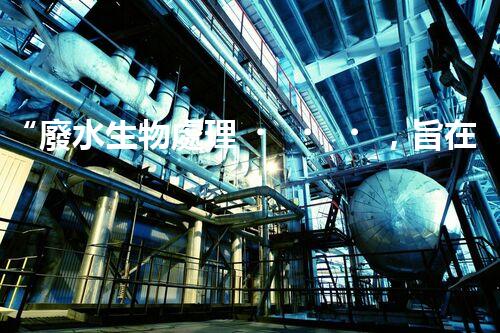 “廢水生物處理，旨在凈化水源，守護(hù)碧水藍(lán)天”